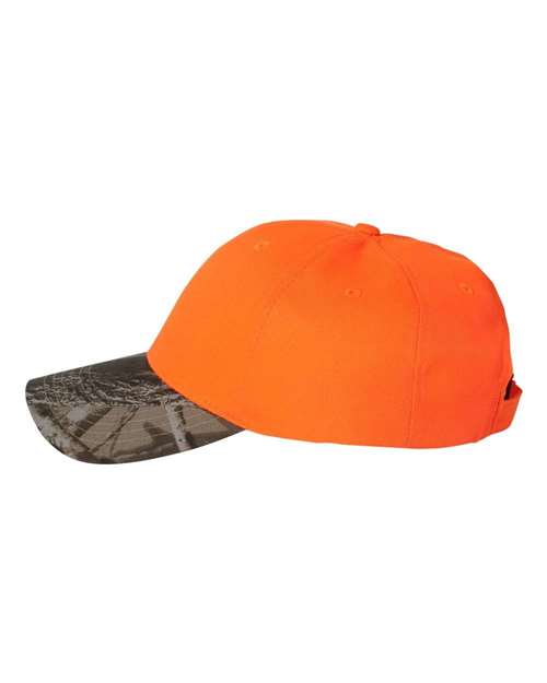 Solid Crown with Camo Visor Cap | USA Decoration