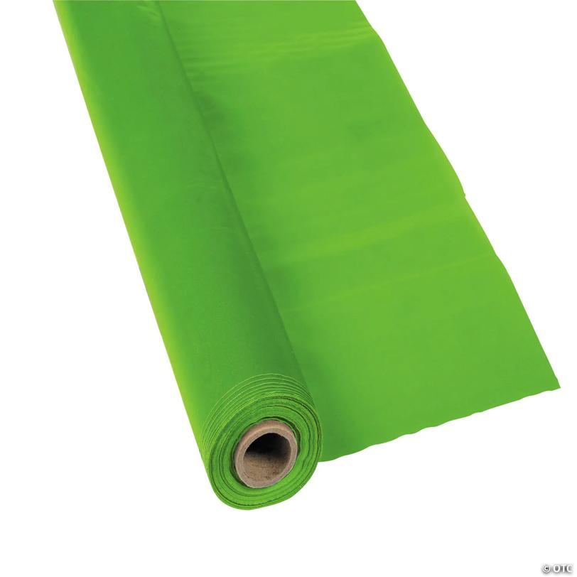 40" x 100 ft. Blue Plastic Disposable Tablecloth Roll | USA Decoration®