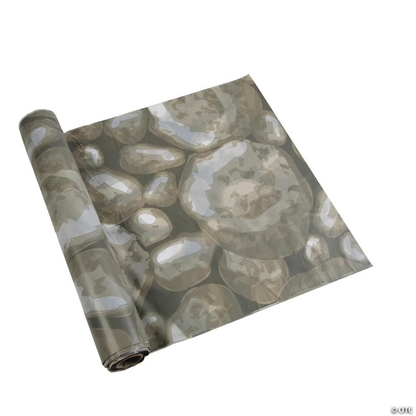 40" x 100 ft. Cobblestone Disposable Plastic Tablecloth Roll | USA Decoration®