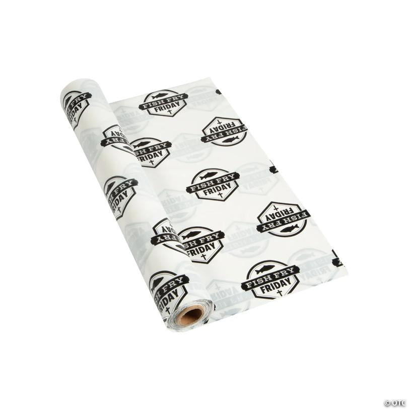 40" x 100 ft. Fish Fry Plastic Tablecloth Roll | USA Decoration®