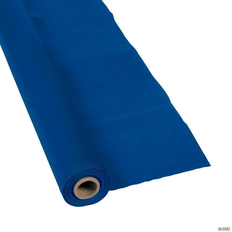 40" x 100 ft. Navy Blue Plastic Tablecloth Roll | USA Decoration®