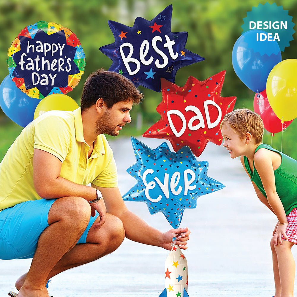 Foil Balloon Best Dad Ever Burst 41 Inch