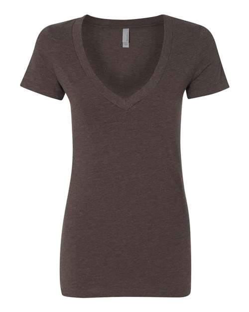Women’s CVC Deep V-Neck T-Shirt | USA Decoration