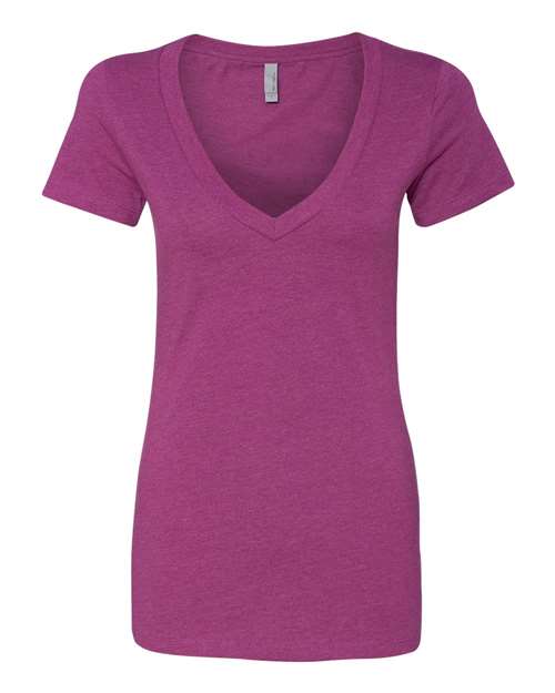 Women’s CVC Deep V-Neck T-Shirt | USA Decoration