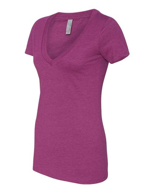 Women’s CVC Deep V-Neck T-Shirt | USA Decoration