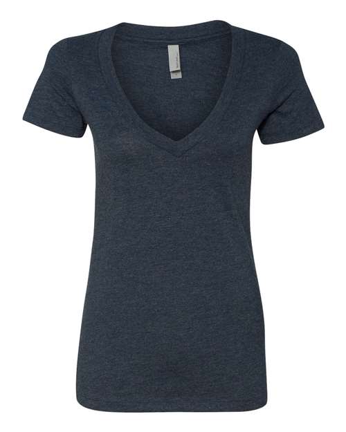 Women’s CVC Deep V-Neck T-Shirt | USA Decoration