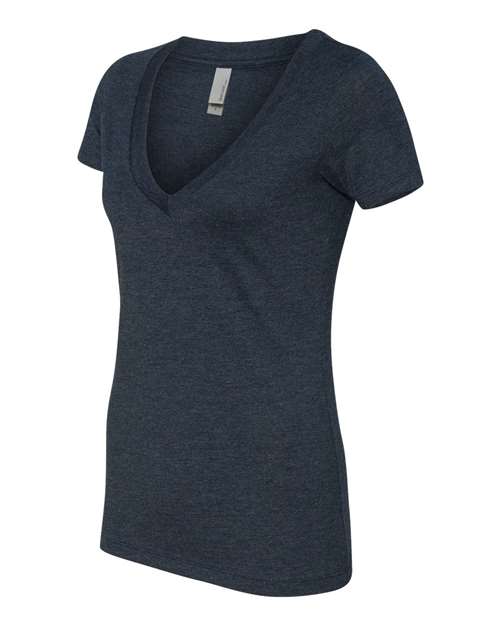 Women’s CVC Deep V-Neck T-Shirt | USA Decoration