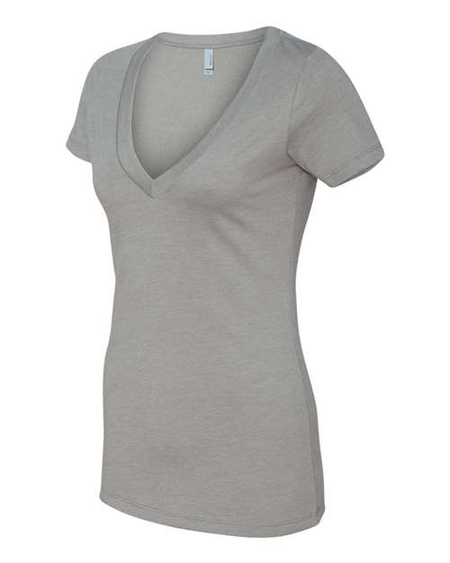 Women’s CVC Deep V-Neck T-Shirt | USA Decoration