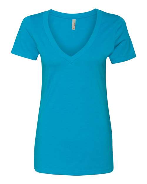 Women’s CVC Deep V-Neck T-Shirt | USA Decoration
