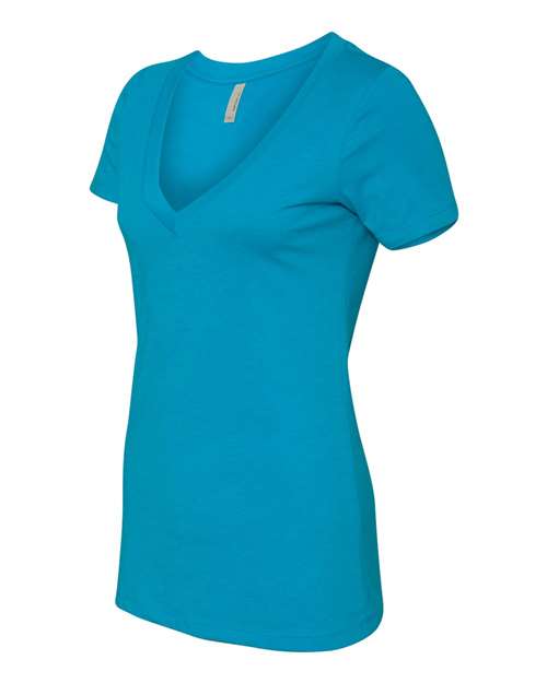 Women’s CVC Deep V-Neck T-Shirt | USA Decoration