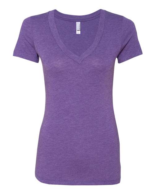 Women’s Triblend Deep V-Neck T-Shirt | USA Decoration