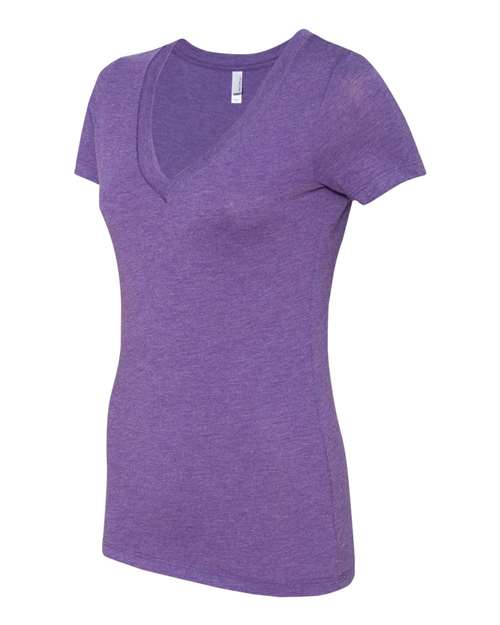 Women’s Triblend Deep V-Neck T-Shirt | USA Decoration