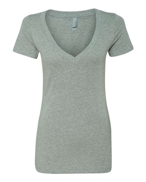 Women’s CVC Deep V-Neck T-Shirt | USA Decoration
