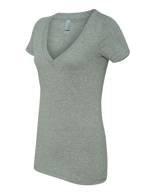 Women’s CVC Deep V-Neck T-Shirt | USA Decoration