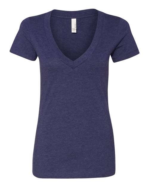 Women’s CVC Deep V-Neck T-Shirt | USA Decoration