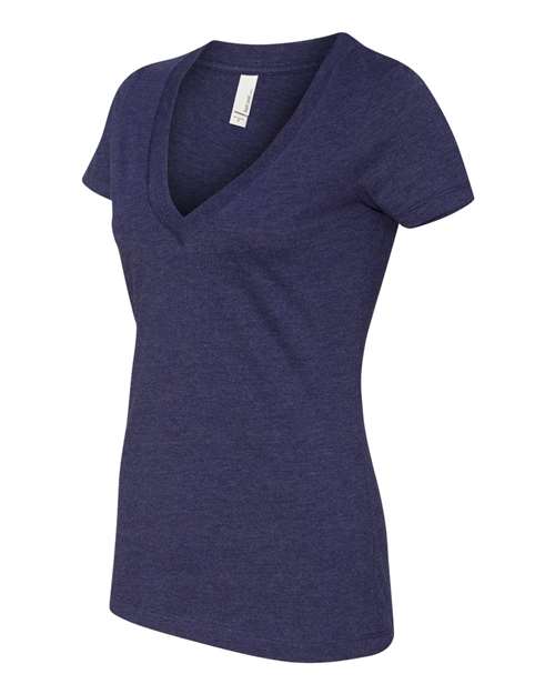 Women’s CVC Deep V-Neck T-Shirt | USA Decoration