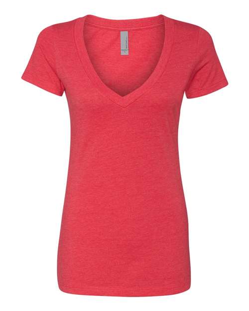 Women’s CVC Deep V-Neck T-Shirt | USA Decoration