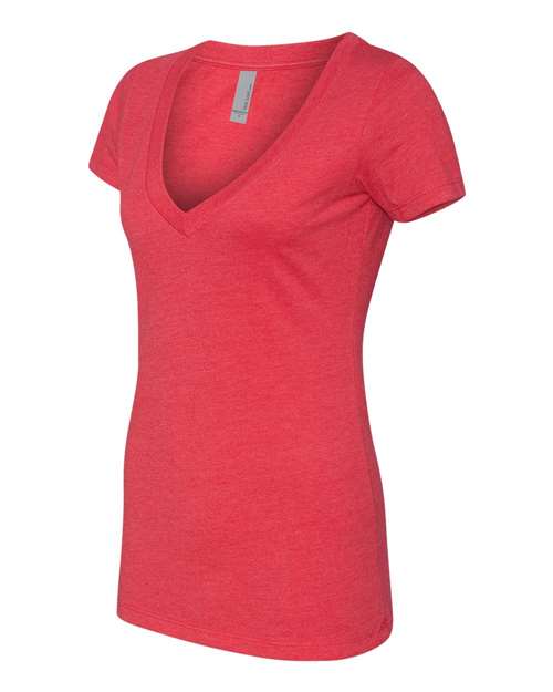 Women’s CVC Deep V-Neck T-Shirt | USA Decoration