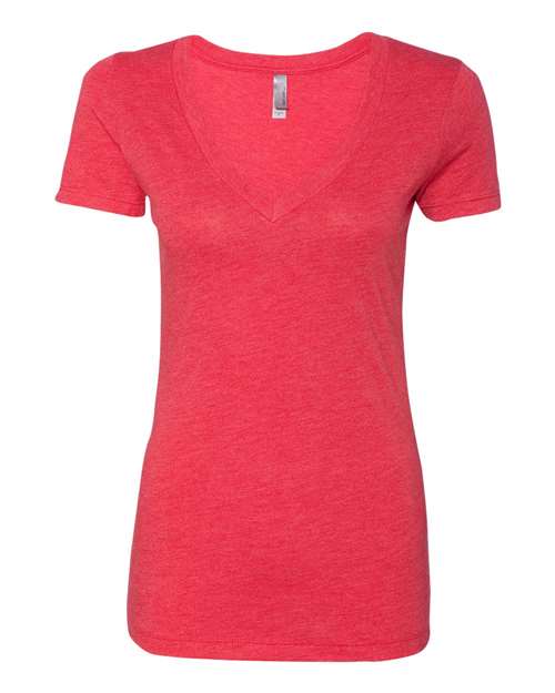 Women’s Triblend Deep V-Neck T-Shirt | USA Decoration