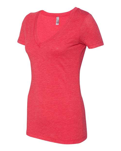 Women’s Triblend Deep V-Neck T-Shirt | USA Decoration