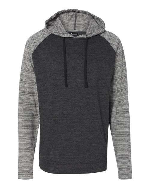 Yarn-Dyed Hooded Raglan Long Sleeve T-Shirt | USA Decoration