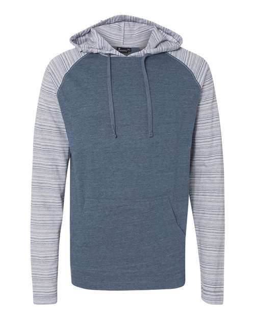 Yarn-Dyed Hooded Raglan Long Sleeve T-Shirt | USA Decoration