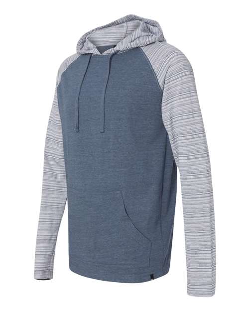 Yarn-Dyed Hooded Raglan Long Sleeve T-Shirt | USA Decoration