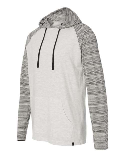 Yarn-Dyed Hooded Raglan Long Sleeve T-Shirt | USA Decoration