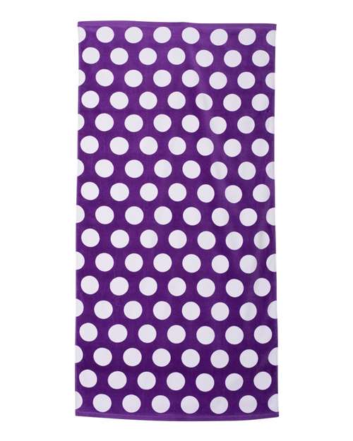 Polka Dot Velour Beach Towel | USA Decoration