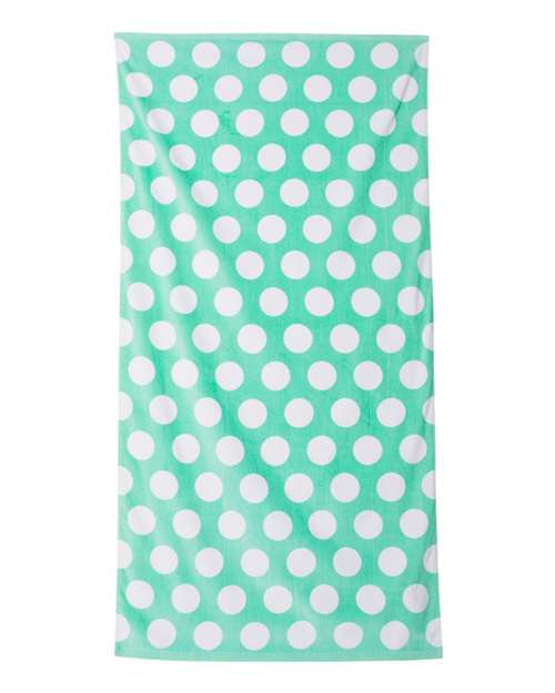 Polka Dot Velour Beach Towel | USA Decoration