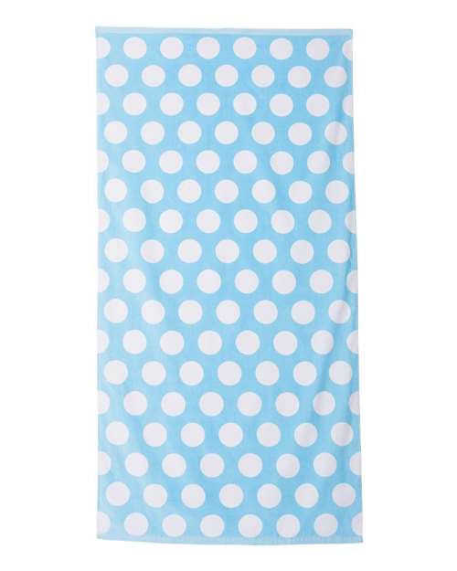 Polka Dot Velour Beach Towel | USA Decoration