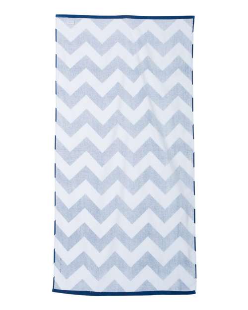 Chevron Velour Beach Towel | USA Decoration
