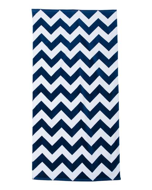 Chevron Velour Beach Towel | USA Decoration
