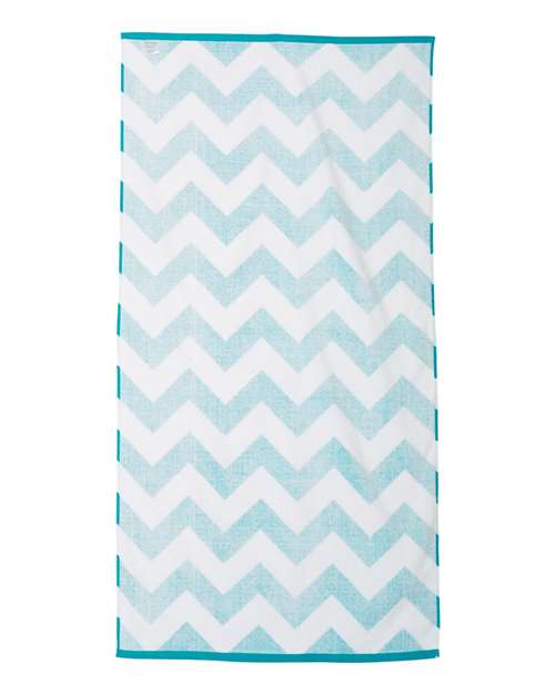 Chevron Velour Beach Towel | USA Decoration