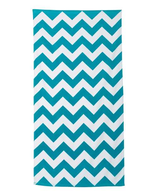 Chevron Velour Beach Towel | USA Decoration