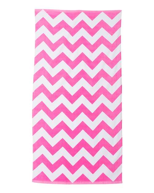 Chevron Velour Beach Towel | USA Decoration