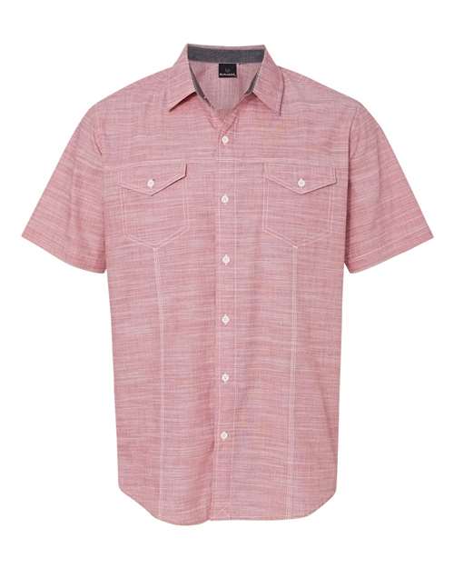 Textured Solid Short Sleeve Shirt | USA Decoration
