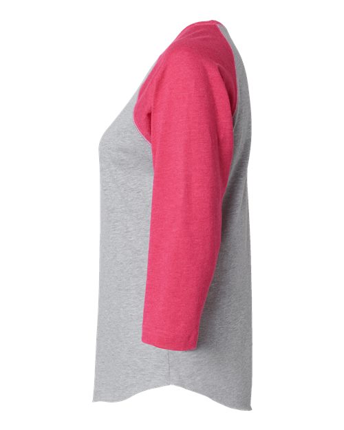 Women's Baseball Fine Jersey Three-Quarter Sleeve Tee | USA Decoration