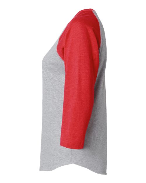 Women's Baseball Fine Jersey Three-Quarter Sleeve Tee | USA Decoration