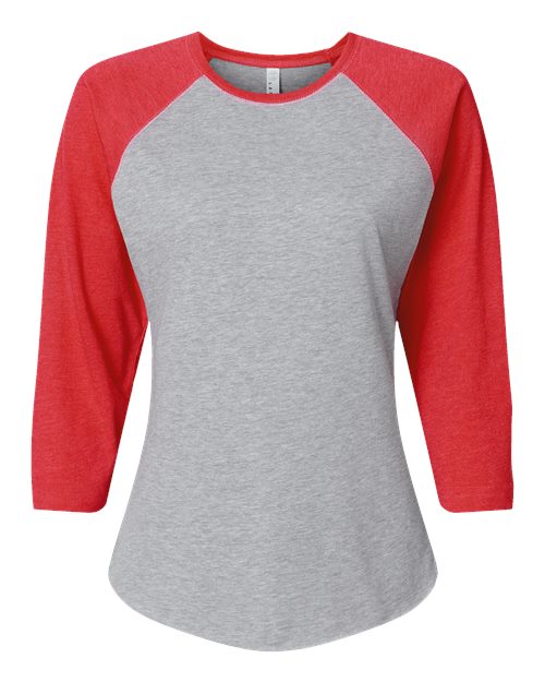 Women's Baseball Fine Jersey Three-Quarter Sleeve Tee | USA Decoration