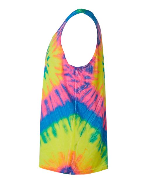 Multi-Color Spiral Tie-Dyed Tank Top | USA Decoration