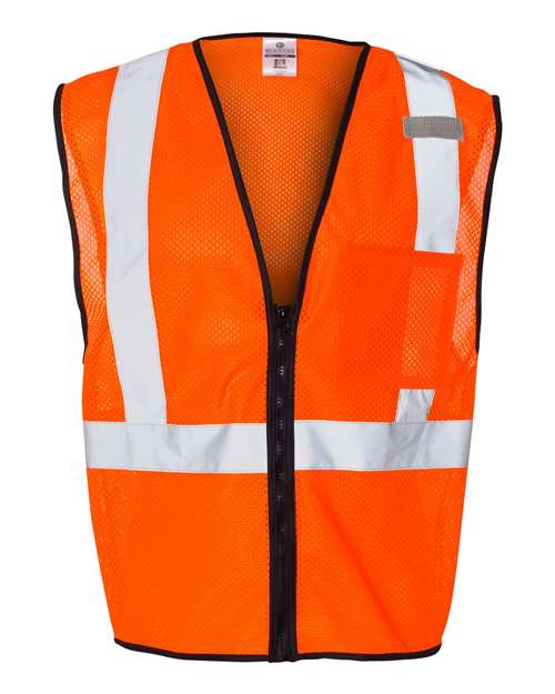 Single Pocket Zipper Mesh Class 2 Vest | USA Decoration
