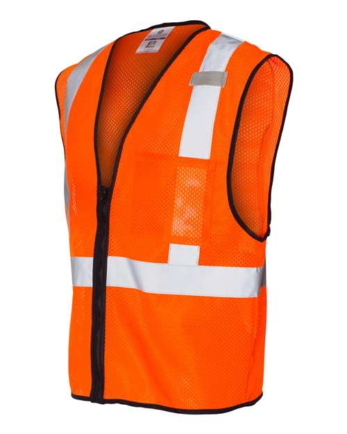 Single Pocket Zipper Mesh Class 2 Vest | USA Decoration