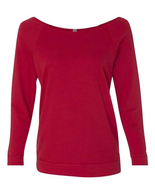 Women's Terry Raw Edge Three-Quarter Sleeve Raglan | USA Decoration