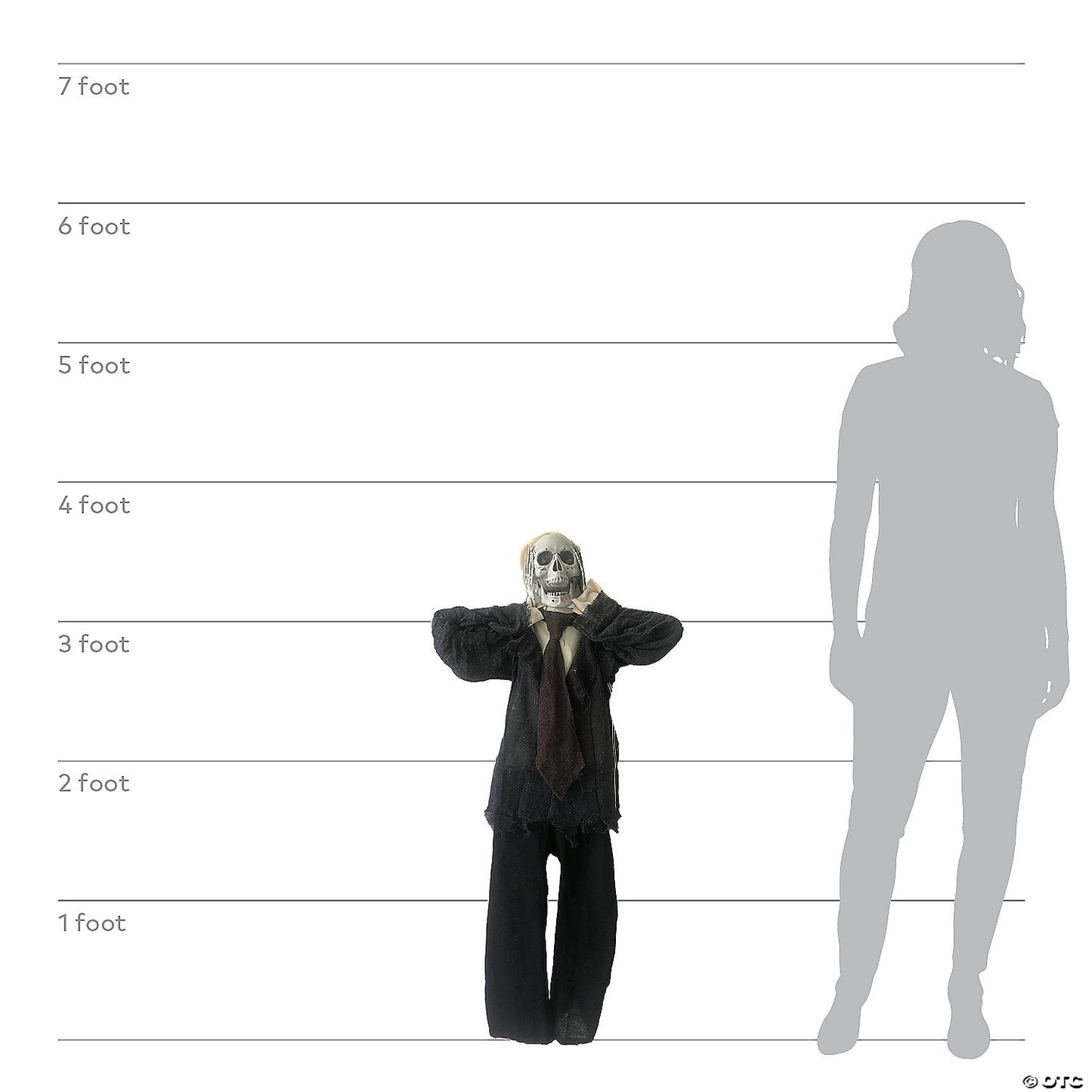 43" Hanging Skull Man Animated | USA Decoration®