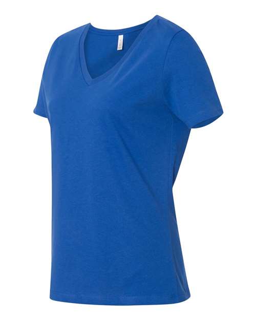 Women’s Relaxed Jersey V-Neck Tee | USA Decoration