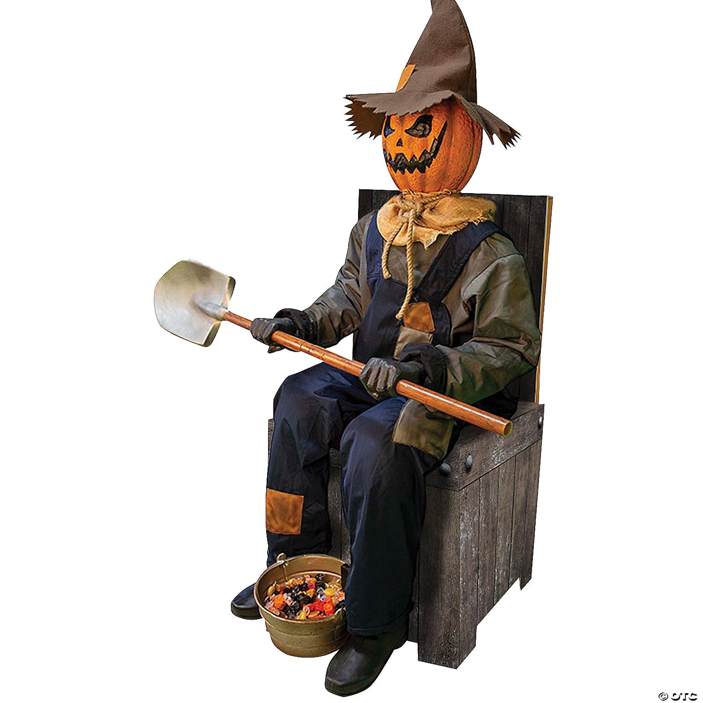 44" Smiling Jack Greeter with Chair Halloween Decoration | USA Decoration®