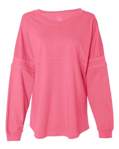 Women's Jersey Pom Pom Long Sleeve T-Shirt | USA Decoration