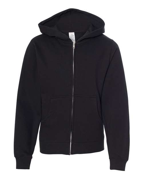 Youth Midweight Full-Zip Hooded Sweatshirt | USA Decoration