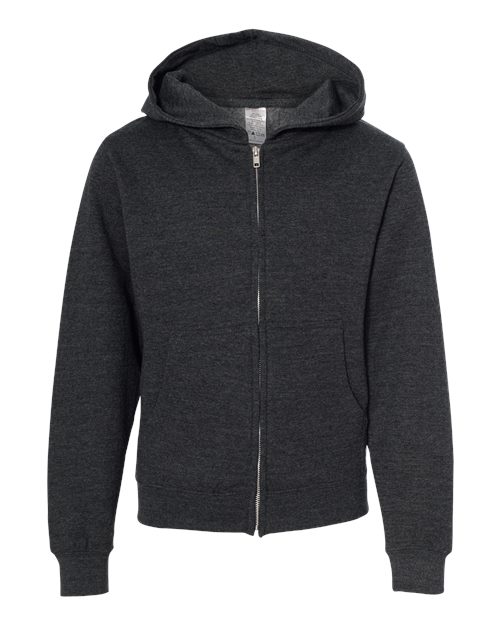 Youth Midweight Full-Zip Hooded Sweatshirt | USA Decoration